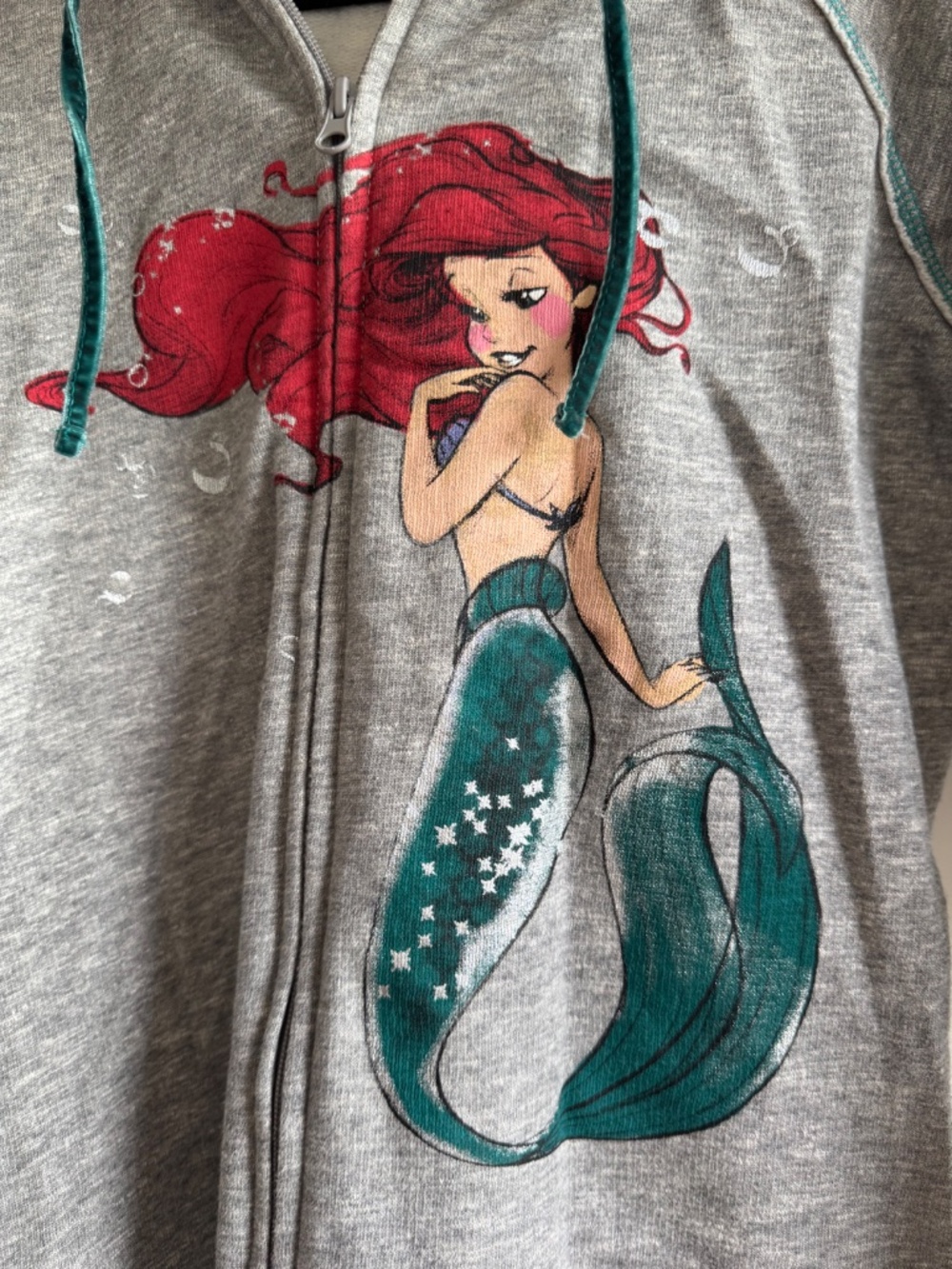 RARE Disney Store The Art of Ariel Designer Limited Edition Zip Hoodie 2010s